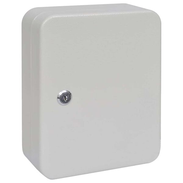 vidaXL Krabička na klíče se zámkem Bílá 20 x 7.5 x 25 cm Ocel