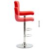vidaXL Barov&aacute; stolička červen&aacute; uměl&aacute; kůže