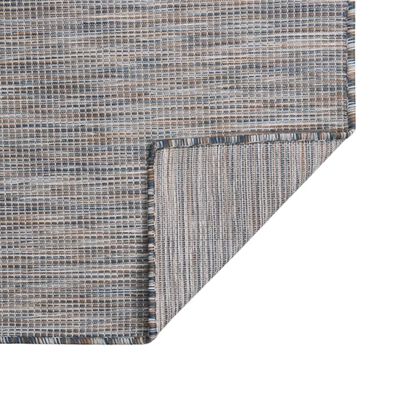 vidaXL Venkovní hladce tkaný koberec 80 x 150 cm hnědý a modrý