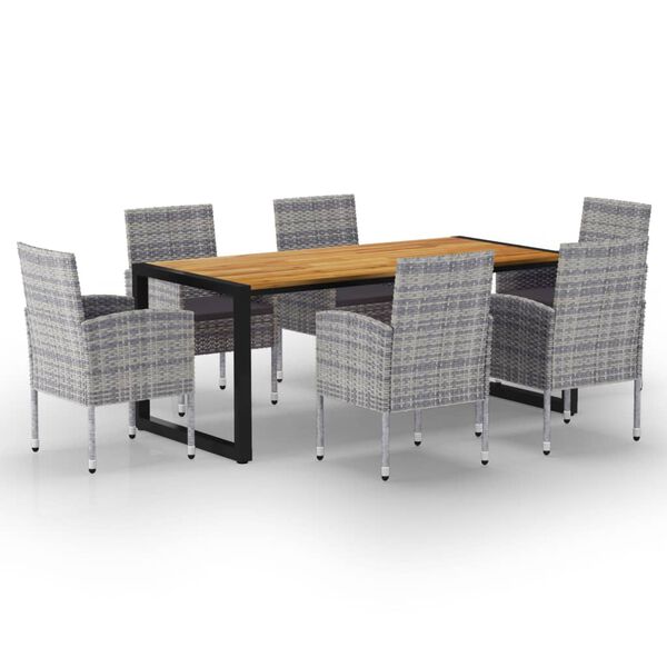 vidaXL 7d&iacute;ln&yacute; zahradn&iacute; j&iacute;deln&iacute; set &scaron;ed&yacute;