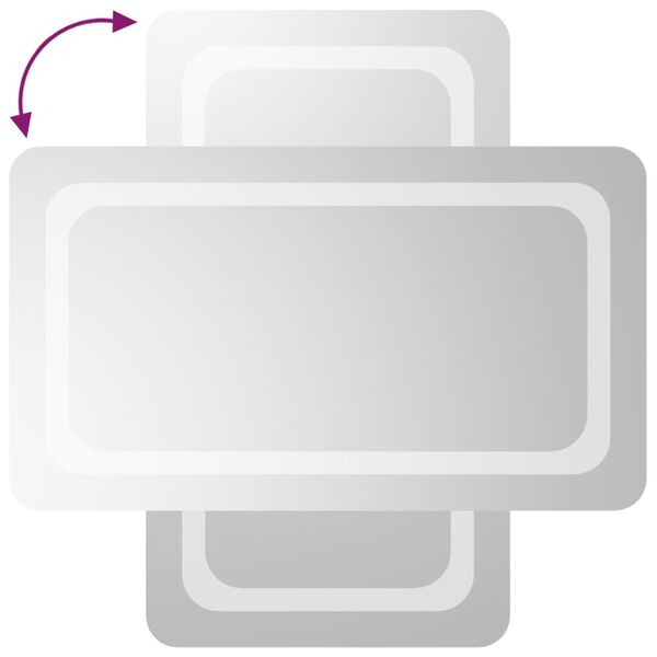 vidaXL Koupelnov&eacute; zrcadlo s LED osvětlen&iacute;m 40x70 cm