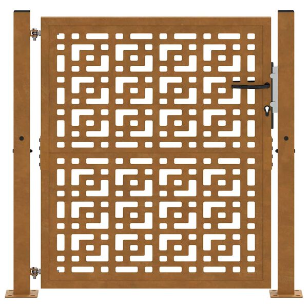 vidaXL Zahradní brána 100 x 100 cm odolná ocel s křížovým designem