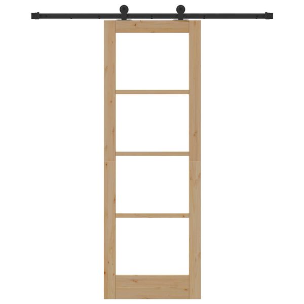 vidaXL Posuvn&eacute; dveře ORKDAL Přirozen&aacute; a čern&aacute; 73,5 x 211 cm