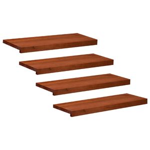 vidaXL Schodi&scaron;ťov&eacute; n&aacute;&scaron;lapy 4 ks 70 x 25 x 2 cm Hněd&aacute;
