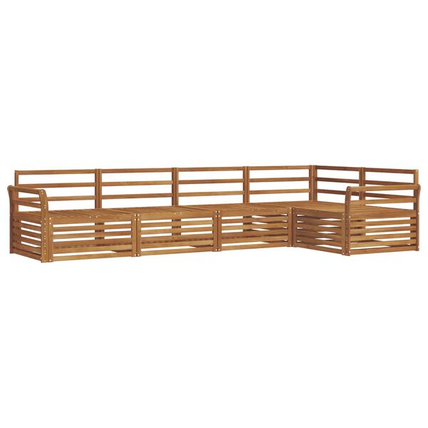 vidaXL Venkovn&iacute; pohovkov&aacute; souprava 5 pcs Př&iacute;rodn&iacute;