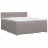vidaXL Postel boxspring s matrac&iacute; s čelo Taupe 140 x 200 cm Textil