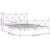 vidaXL Kovov&yacute; r&aacute;m postele s hlavov&yacute;m a nožn&iacute;m čelem b&iacute;l&yacute; 160 x 200 cm