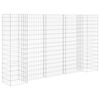 vidaXL Gabionov&yacute; truhl&iacute;k ve tvaru p&iacute;smene H ocelov&yacute; dr&aacute;t 260x40x150 cm