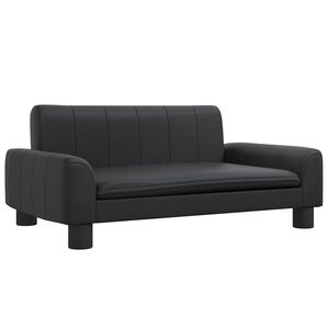 vidaXL Pel&iacute;&scaron;ek pro psy čern&yacute; 70 x 45 x 30 cm uměl&aacute; kůže