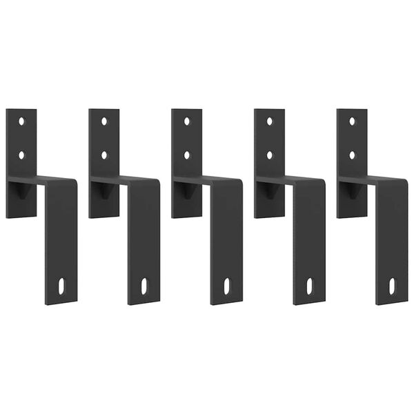 vidaXL Sada př&iacute;slu&scaron;enstv&iacute; pro posuvn&eacute; dveře 200 cm ocelov&aacute; čern&aacute;