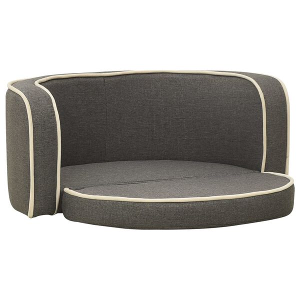 vidaXL Rozkl&aacute;dac&iacute; pohovka pro psy &scaron;ed&aacute; 76 x 71 x 30 cm len prateln&aacute;