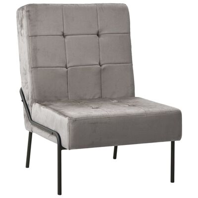 vidaXL Relaxační židle 65 x 79 x 87 cm světle šedá samet
