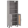 vidaXL Skř&iacute;ň highboard &scaron;ed&aacute; sonoma 69,5 x 34 x 180 cm kompozitn&iacute; dřevo