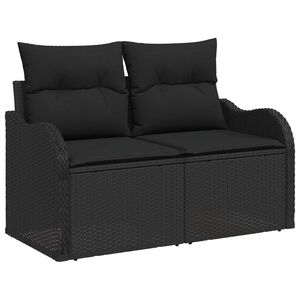 vidaXL Zahradní sofa Černá 121 x 62 x 69 cm polyratan