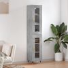 vidaXL Skř&iacute;ň highboard betonově &scaron;ed&aacute; 34,5x34x180 cm kompozitn&iacute; dřevo