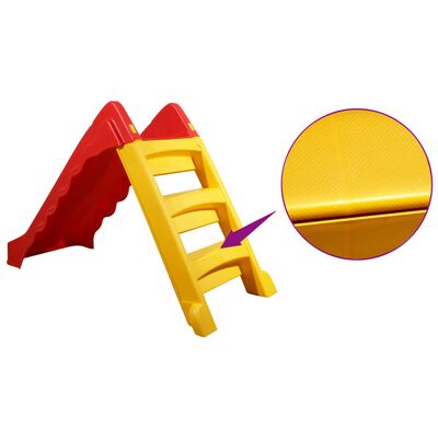 vidaXL Skládací skluzavka pro děti dovnitř i ven červená a žlutá