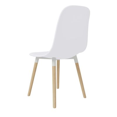 vidaXL Jídelní židle 4 ks bílé plastové