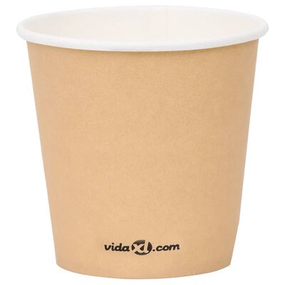 vidaXL Papírové kelímky na kávu 120 ml 1000 ks hnědé