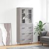 vidaXL Skř&iacute;ň highboard &scaron;ed&aacute; sonoma 69,5 x 34 x 180 cm kompozitn&iacute; dřevo