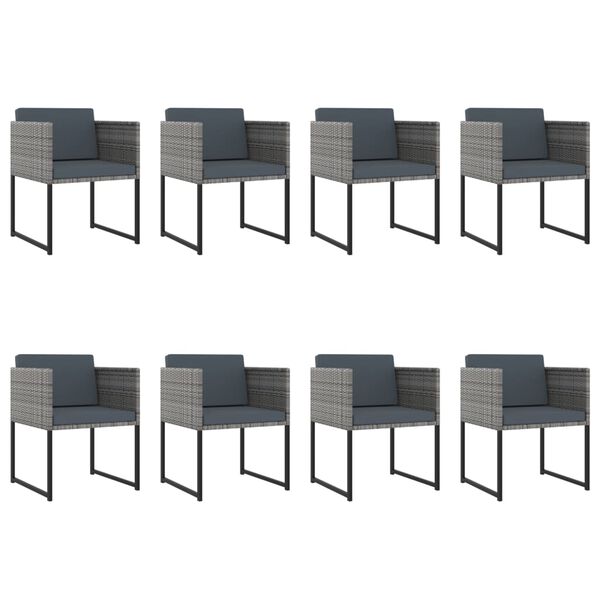 vidaXL 13d&iacute;ln&yacute; zahradn&iacute; j&iacute;deln&iacute; set s podu&scaron;kami polyratan &scaron;ed&yacute;