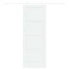 vidaXL Posuvn&eacute; dveře B&iacute;l&aacute; 78 x 211 cm Masivn&iacute; borov&eacute; dřevo