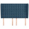 vidaXL Čelo postele typu u&scaron;&aacute;k tmavě modr&aacute; 147x23x118/128 cm samet