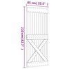 vidaXL Posuvn&eacute; dveře s kov&aacute;n&iacute;m 85 x 210 cm masivn&iacute; borov&eacute; dřevo