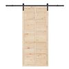 vidaXL Posuvn&eacute; dveře Hněd&aacute; 100 x 208 cm Masivn&iacute; borov&eacute; dřevo