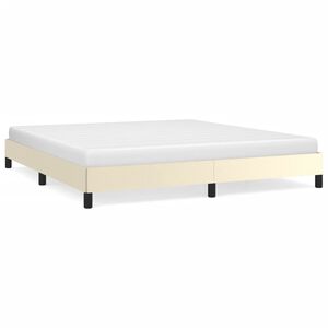 vidaXL R&aacute;m postele kr&eacute;mov&yacute; 180x200 cm uměl&aacute; kůže