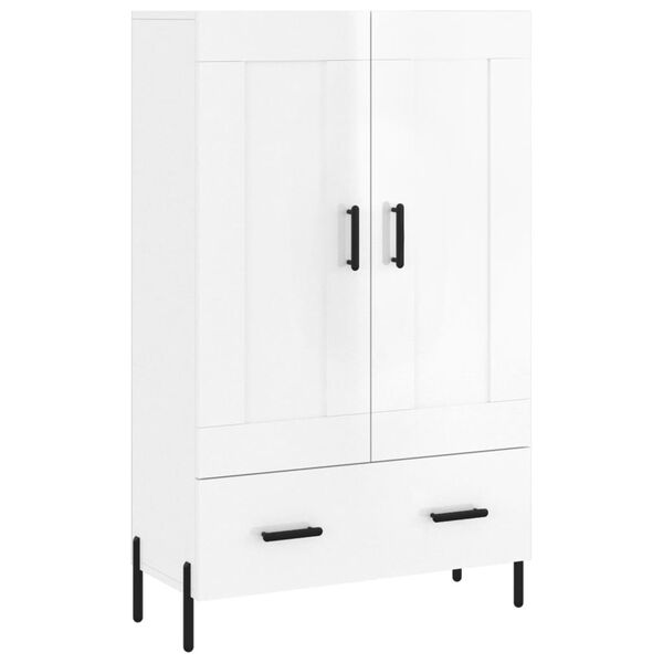 vidaXL Skř&iacute;ň highboard leskl&aacute; b&iacute;l&aacute; 69,5 x 31 x 115 cm kompozitn&iacute; dřevo