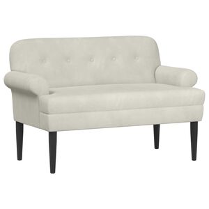 vidaXL Pohovka s knofl&iacute;kov&yacute;m pro&scaron;&iacute;v&aacute;n&iacute;m Kr&eacute;mov&aacute; 120 x 66 x 78 cm Samet
