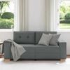 vidaXL Loveseat Sofa Tmavě &scaron;ed&aacute; 180x77x82 cm textil