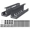 vidaXL Tray na kabely pod stolem 2 ks Antracitov&aacute; 43 x 9 x 11 cm Ocel