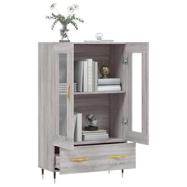 vidaXL Skř&iacute;ň highboard &scaron;ed&aacute; sonoma 69,5 x 31 x 115 cm kompozitn&iacute; dřevo