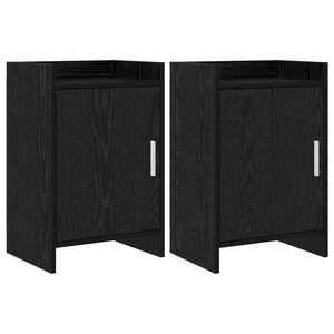 vidaXL Nočn&iacute; stolky 2 pcs Čern&yacute; dub 40 x 30 x 60 cm Kompozitn&iacute; dřevo
