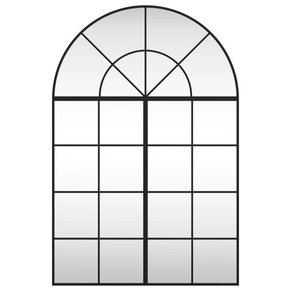 vidaXL N&aacute;stěnn&eacute; zrcadlo čern&eacute; 80 x 120 cm oblouk železo