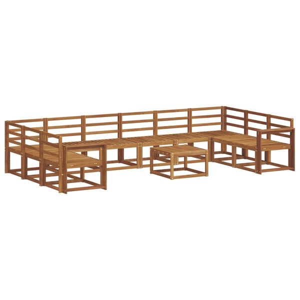 vidaXL Venkovn&iacute; pohovkov&aacute; souprava 11 pcs Př&iacute;rodn&iacute;