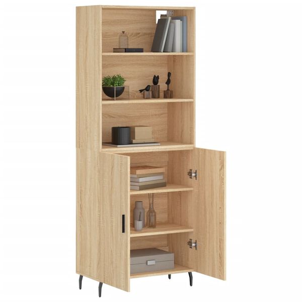 vidaXL Skř&iacute;ň highboard dub sonoma 69,5 x 34 x 180 cm kompozitn&iacute; dřevo