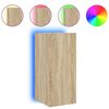 vidaXL N&aacute;stěnn&aacute; TV skř&iacute;ňka s LED osvětlen&iacute;m dub sonoma 30,5x35x70 cm