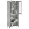 vidaXL Skř&iacute;ň highboard betonově &scaron;ed&aacute; 69,5x34x180 cm kompozitn&iacute; dřevo