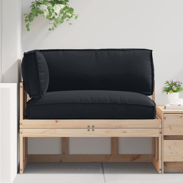 vidaXL Sada pol&scaron;t&aacute;řů na paletu 3 pcs Čern&aacute; Oxford l&aacute;tka