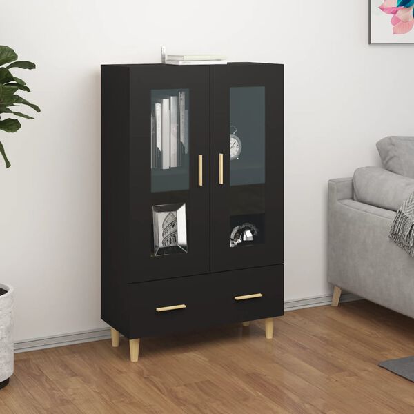 vidaXL Highboard černý 70 x 31 x 115 cm kompozitní dřevo