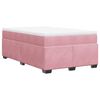 vidaXL Box spring postel s matrac&iacute; růžov&aacute; 120x190 cm samet