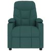 vidaXL Masážní křeslo tmavě zelené textil