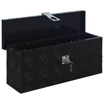 vidaXL Hliníkový box 485 x 140 x 200 mm černý
