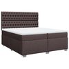 vidaXL Box spring postel s matrac&iacute; tmavě hněd&aacute; 200x200 cm textil