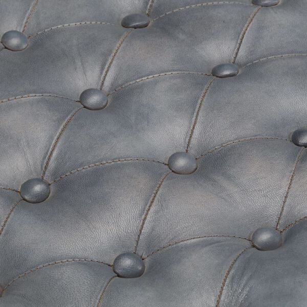 vidaXL Taburet &scaron;ed&yacute; 62 x 62 x 47 cm prav&aacute; kůže