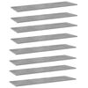 vidaXL Př&iacute;davn&eacute; police 8 ks betonově &scaron;ed&eacute; 100x30x1,5 cm dřevotř&iacute;ska