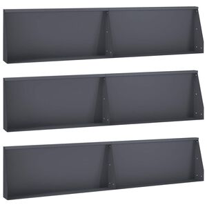 vidaXL Opěrn&aacute; zeď 6 ks 100 x 12 x 50 cm Ocel Antracitov&aacute;