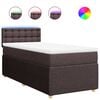 vidaXL Box spring postel s matrac&iacute; tmavě hněd&aacute; 100 x 200 cm textil